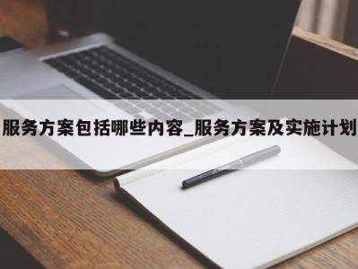 东莞服务方案包括哪些内容_服务方案及实施计划 