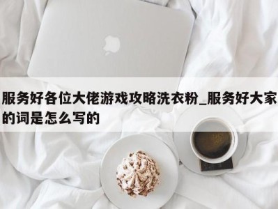 东莞服务好各位大佬游戏攻略洗衣粉_服务好大家的词是怎么写的 